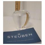 Steuben apple with book