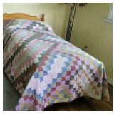 Single bed, serta mattress, box spring, bedding