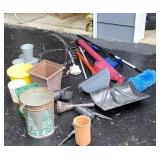 Lot of garden supplies, etc.
