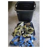Tub lot of 4 ratchet straps.