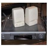 Sony VHS player, and media speakers.