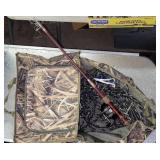 Ducks unlimited bag/cooler with rope and fishing