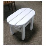Small white bench