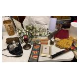 Clear tub lot misc - camera, BB glove, etc