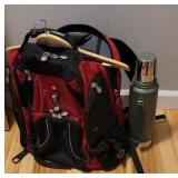 Swiss gear backpack and Stanley thermos, 2xl