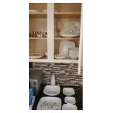 Contents of cupboard above dishwasher - Corelle,
