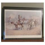 Russell Print - 1953 - Navajo wild Horse hunters