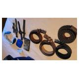 Belts, watches, portable charger, etc