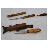 2 knives with sheaths - Norge & japan