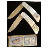 2 Kershaw knives with duck stamp set