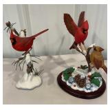2x$ - Danbury Mint bird sculptures