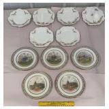 Box lot small China plates - Eglantine (6) and