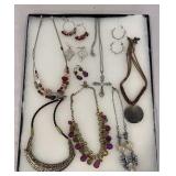 Lot of pretty necklaces and earrings