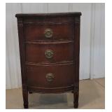 3 drawer mahogany nightstand.