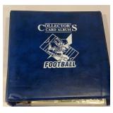 Blue card album full of football cards