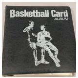 Black basketball card album full of cards