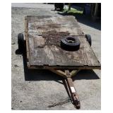4x8 folding trailer with spare needs work no