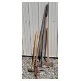 Sledge hammer, axe, pick axe, etc