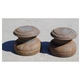 2 milk can step stools 7"tall