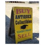 Buy antiques double sided sign