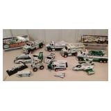 Box lot of Hess trucks and collectibles