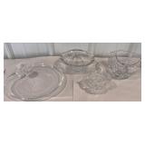 4 pieces nice crystal - heavy - looks like it