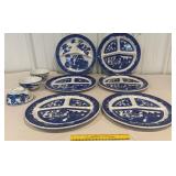 Lot of 6 Soho pottery plates and 3 bowls made in