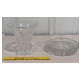 2 piece signed crystal