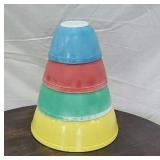 Pyrex nesting bowls primaries - well used