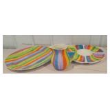 Fun colored serving dishes