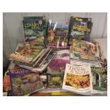 Large Blue tub full gardening & landscape books