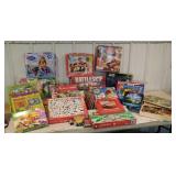 Gray tub of puzzles and miscellaneous