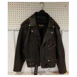 Large black leather wilda jacket