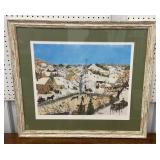 Signed Will Moses print "Cows in the Corn" approx