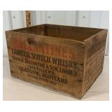 Wood Ballantine Scotch Whisky crate