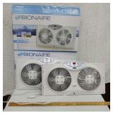 Bonaire window fans (2)  w/original boxes, clean