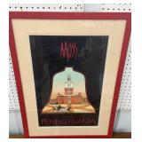 Framed Buckley Moss print approx 24"x32"