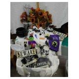 Halloween light up ghosts wreaths goblets & misc.