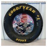 Wall hanging Dale Earnhardt in Goodyear tire