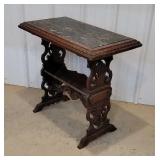 Marble top end stand