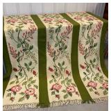 BEAUTIFUL floral knit blanket/coverlet - some