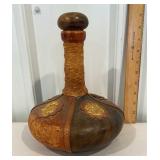 Medieval themed Italian leather decanter