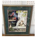 Persis Clayton Weirs print - cats and cardinals
