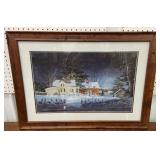 Numbered Fred Swan print - country Christmas