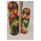 2 (two) Russian Matryoshka Stacking Dolls