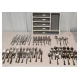 Flatware, assorted with drawer organizer
