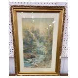 J.C. Hayhurst watercolor (print?) landscape