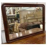 Walnut mirror approx 24"x31"