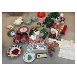 Blue tub Christmas decor