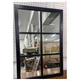 Black 6 paned mirror approx 23"x33"